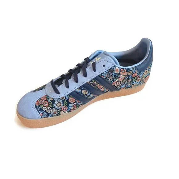 Adidas X Gazelle Liberty London Sneakers Big Girls Size 7 Womens Size 8 Floral - Picture 3 of 9